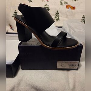 French Connection Black Block Heel Sandals